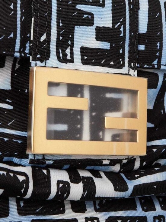 Fendi Blue/Black FF Nylon Small Joshua Backpack Bag main image 10